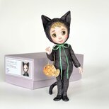 和紙人形『かわいい黒猫さんとおさかなポーチ』プレゼントギフトや日本のお土産として、ハロウィンにも♪