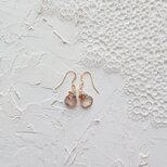 アンデシン＊マロンカット＊一粒石ピアス＊14kgfピアス＊no.73７
