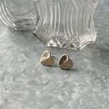 PA424-【 AVON 】エイボン・ヴィンテージピアス 1980〜90's Gold Tone Heart Bend