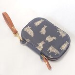 リバティプリントポーチ 　ミャオウ