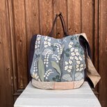 2way  斜め掛けバッグ　ショルダーバッグ　庭の花