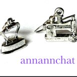 【アメリカ製　洋裁　アイロン　ミシン　揺れる　ピアス】
