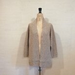 【特別提供品】シルクウールツイードショールアウター　ベージュ杢
