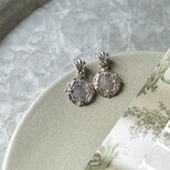 PA430-【 AVON 】エイボン・ヴィンテージピアス Silver Tone Antique Hand Mirror