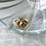 RA143-【 AVON 】エイボン・ヴィンテージリング 1990's Mixed Metal Flower Ring