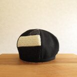 つぎはぎウールのベレー帽　4