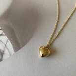 Simple Metal Necklaces Vintageパフハートネックレス