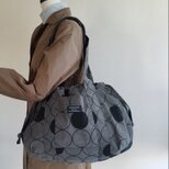 巾着風 ショルダーバッグ コール天