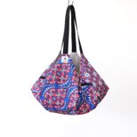 アフリカ布 カンガのマルシェバッグ（ チューリップ ）肩掛け エコバッグ 買い物 ヨガ ピラティス