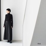 マチありロングスカート：黒［SK59LSBK］