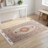 ペルシャ絨毯 タブリーズ産 マヒデザイン 50RAJ　ウール&シルク　127x83cm NT14174