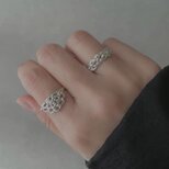 Y様※手編みレースのシルバーリング／b3号