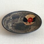 鉢 (金銀彩紅椿c)