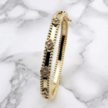 幸せのクローバー【高品質！送料無料！当日発送】ゴールド 5mm バングル