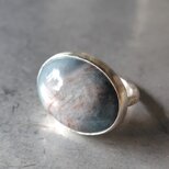 ヘマタイトインアクアマリンシルバーリング#13