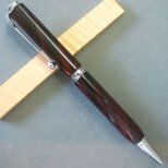 【縞黒檀】木軸ボールペン　生まれ変わった床柱