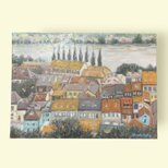 ハイデルベルク(油絵Ｆ４号、ドイツ、ハイデルベルク、原画)