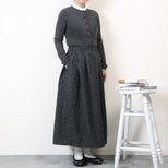 #524タックギャザースカート(ダークグレー)