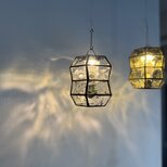 peanuts clearー　ステンドグラス　ゴールゼロLEDランタン用シェード