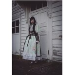 着物リメイク　天使の箱庭ワンピース　クリノリン風ベルト付き