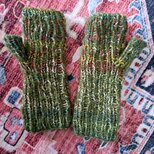 モヘアとグラデーションのアームウォーマー