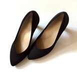 【美脚×安定感】7.5cmヒール ポインテッドトゥ パンプス レディース ブラック｜低反発アーチクッション搭載｜滑りにく