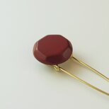 多角漆ストールピン 朱