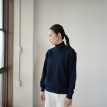 コットンワッフルラグランタートル/navy/size1.2(size２完売)