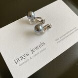 Vintage8ｍｍグレーパール　ソフトタッチ痛みなくしっかりとホールドのイヤリング！Basic Pearls Earrings