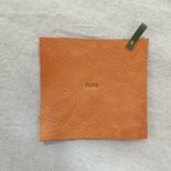 レザーコースター　キャメル　牛ヌメ革