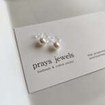 【2ペア】6mmクリスタルパール 樹脂(ポリカーボネート)痛みなくホールドのイヤリング ノンホールクリップピアス（イヤリング）ｒ