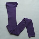 【new】リネンニットレギンス マチ付き（パープル）｜size L-LL