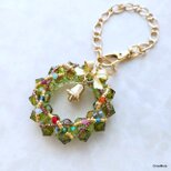 クリスマスリースのバッグチャームⅣ