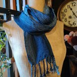 残糸利用　綿マフラー　送料無料　[糸と糸]