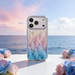 iPhone 17 16 15 14 13 ケース 螺鈿風 天然貝シェル 海の夢 全機種対応 ソフト 耐衝撃カバー ケース