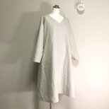 魔女ワンピ　長袖【＃25リネン キャンバス】エクリュ◆フリーサイズ（リネン100％）