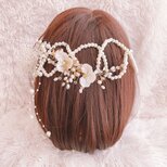 パール☆ボブヘア☆成人式髪飾り☆卒業式☆袴ヘア☆和装☆ヘッドドレス☆かすみ草☆結婚式☆前撮り☆プリザーブドフラワー☆ヘアパーツ☆