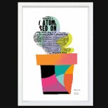 サボテンモダン　送料無料 　イラスト　A4〜A0　ポスター　アートポスター　アート/sei検索新着順　3839