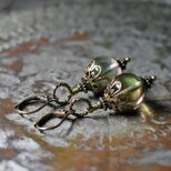 まん丸ドイツヴィンテージビーズの一粒ピアス