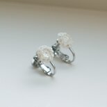 flower white 白い花 No.6イヤリング ＜ピアス交換可＞