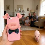 iPhone 17 16 ケース ブタ シェル Samsung Android 全機種対応 動物 ペット 豚 アムスマホケース