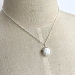 White Cushion Necklace-Silver925