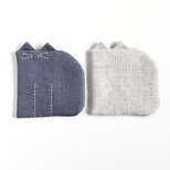 猫背なリネンコースター2枚組