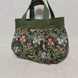 ウィリアムモリス、アイリス、タック入りトートのコピー