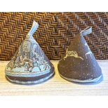 夜空のメリーゴーランド模様ブラウンA小　三角鍋つかみ