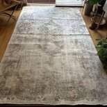 大判160×257 擦れシャビー　色むら　メダリオン　トルコヴィンテージラグ