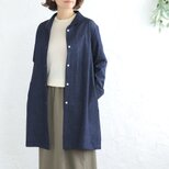 軽い羽織りに✦ 5ozデニム ショールカラーコート（インディゴ）CO09