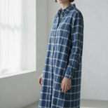 【播州織】フランネル　ウィンターチェック　長袖シャツ/長袖ワンピース