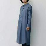 【SALE】コットン/レーヨン  デニムライクツイルワンピース