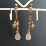 ローズクォーツのイヤリング ピアス